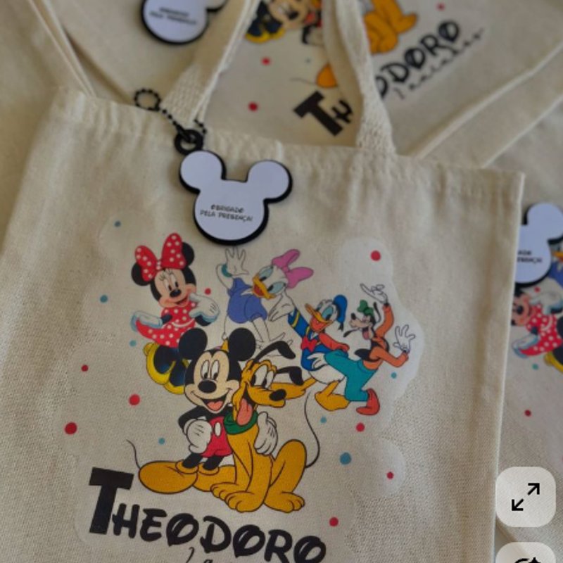 Ecobag com personalização para festa infantil
